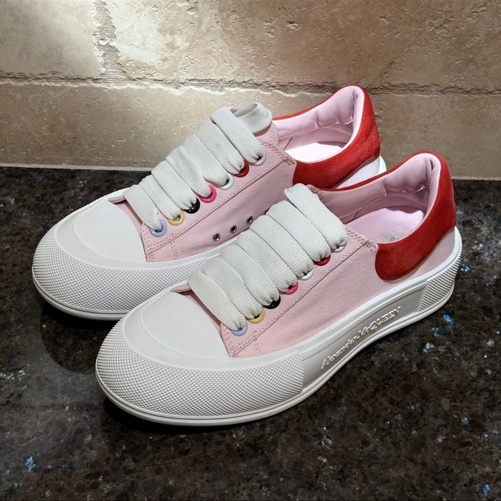 Alexander McQueen Deck Multicolor Plimsoll Sneaker - Picture 3 of 13
